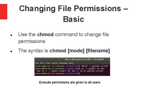 chmod: unable to change file mode|Unable to change the permission of a file using chmod.